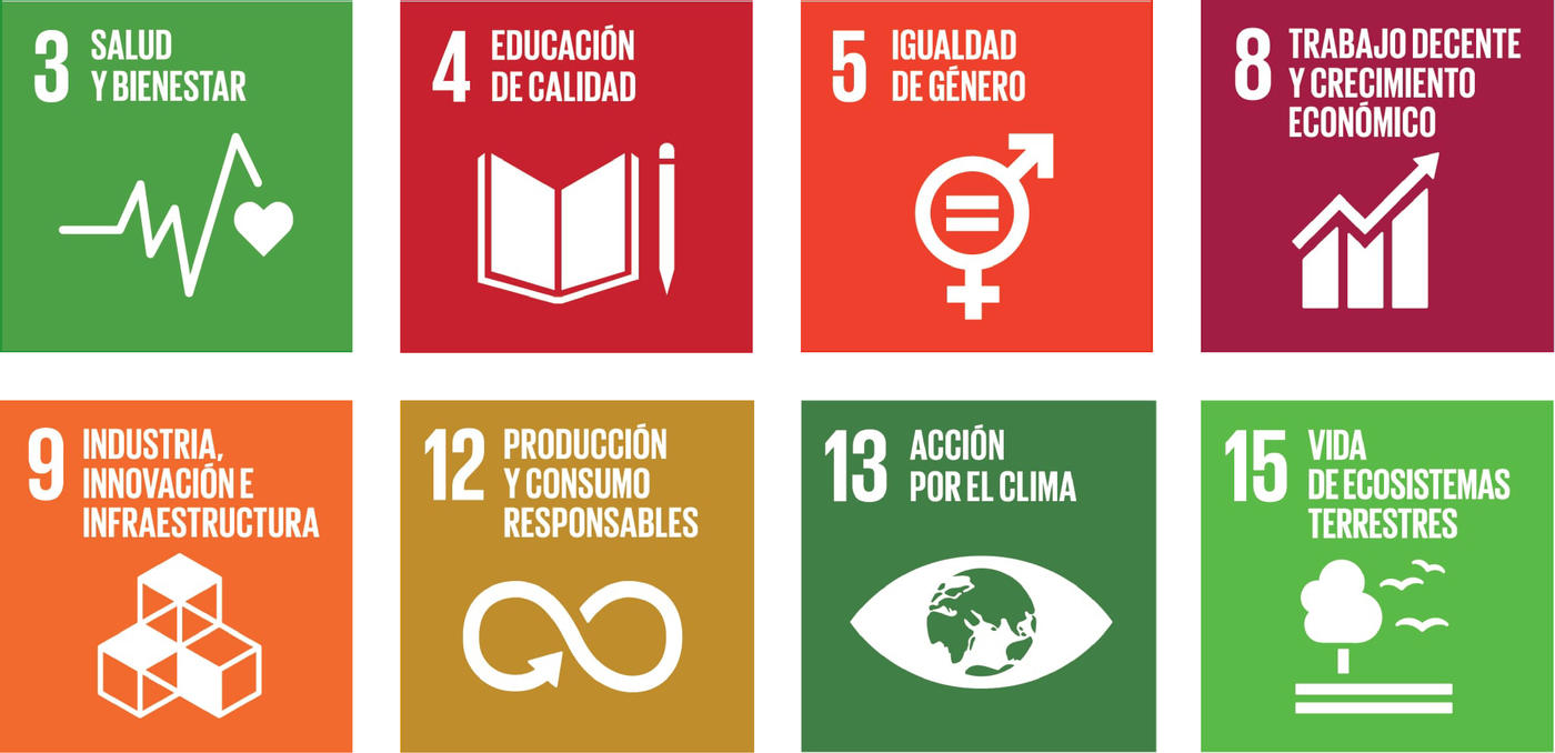 The eight United Nations sustainable development goals that Keller impacts: Good health and wellbeing;Quality education; Gender equality; Decent work and economic growth; Industry innovation and infrastructure; Responsible consumption and production; Climate action; Life on land